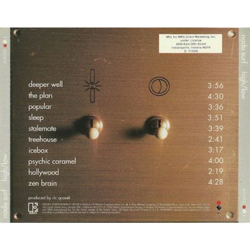 Nada Surf High / Low CD, Compact Disc