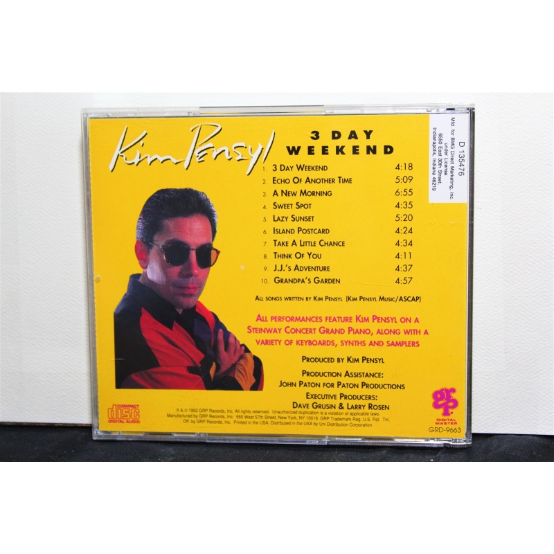 Kim Pensyl 3 Day Weekend CD, Compact Disc