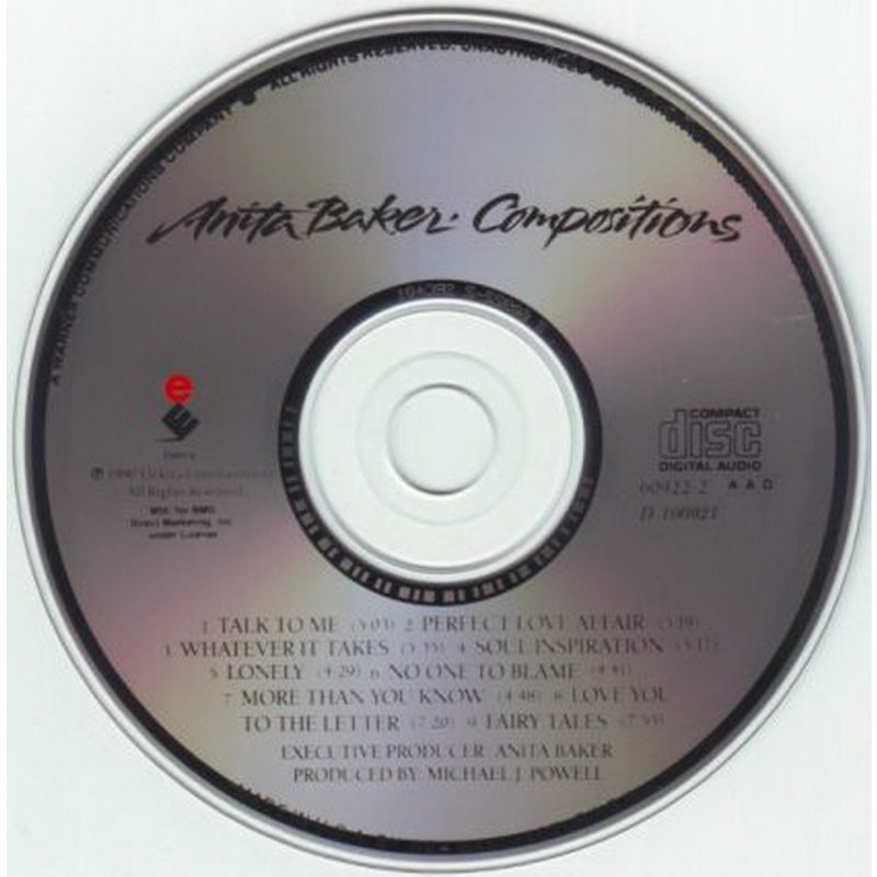 Anita Baker Compositions CD, Compact Disc