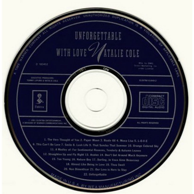 Natalie Cole Unforgettable With Love CD, Compact Disc