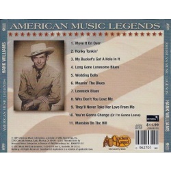 Hank Williams American Music Legends CD, Compact Disc