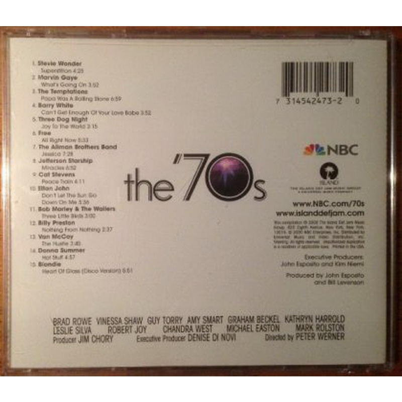 Various The 70s: Original Nbc Motion Picture Soundtrack CD, Compact Disc
