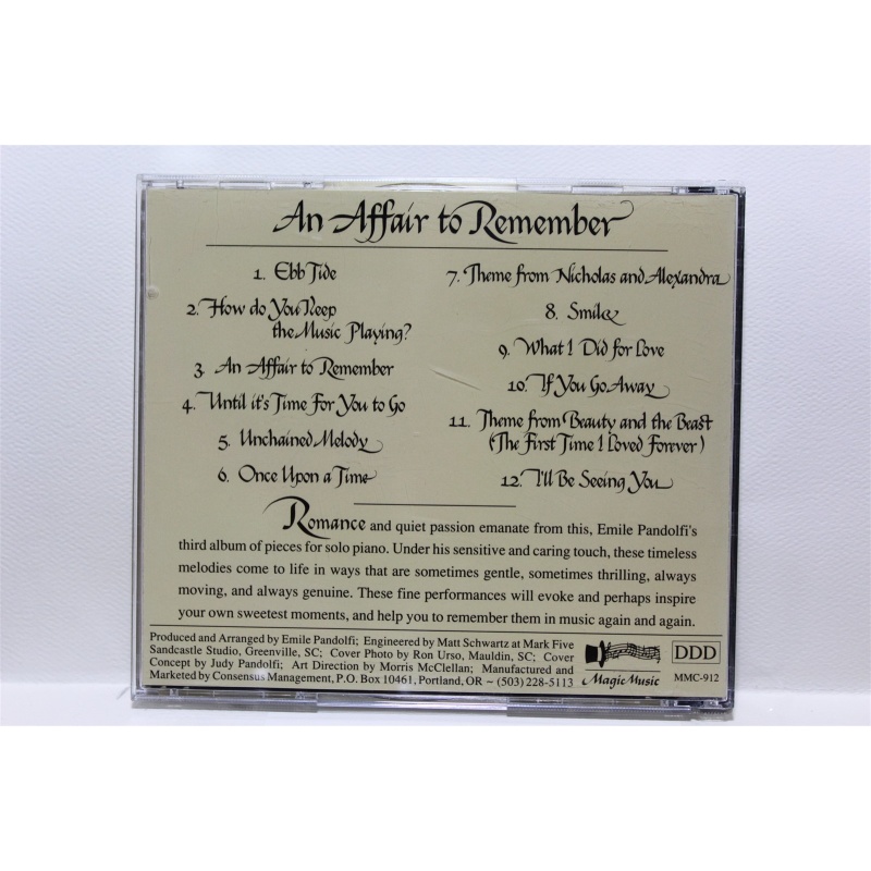 Emile Pandolfi An Affair To Remember CD, Compact Disc