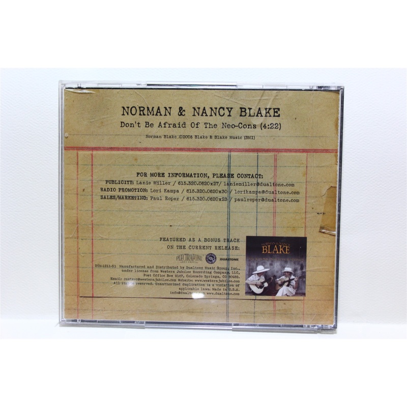 Norman & Nancy Blake Dont Be Afraid Of The Neo-Cons CD, Compact Disc