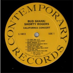 Bud Shank; Shorty Rogers California Concert CD, Compact Disc