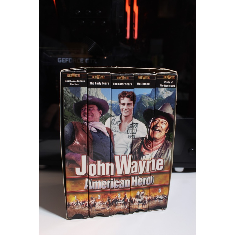 John Wayne - American Hero of the Movies (VHS, 2002, 5-Tape Set