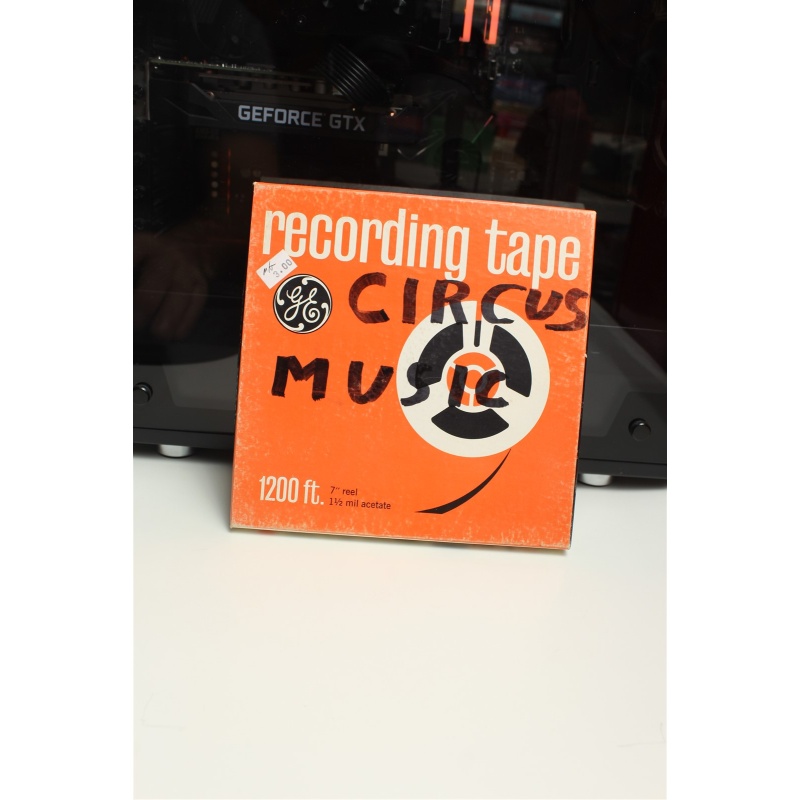 G.E. Reel 2 Reel Tape Labeled Circus Music 10/30/71 Reel-To-Ree