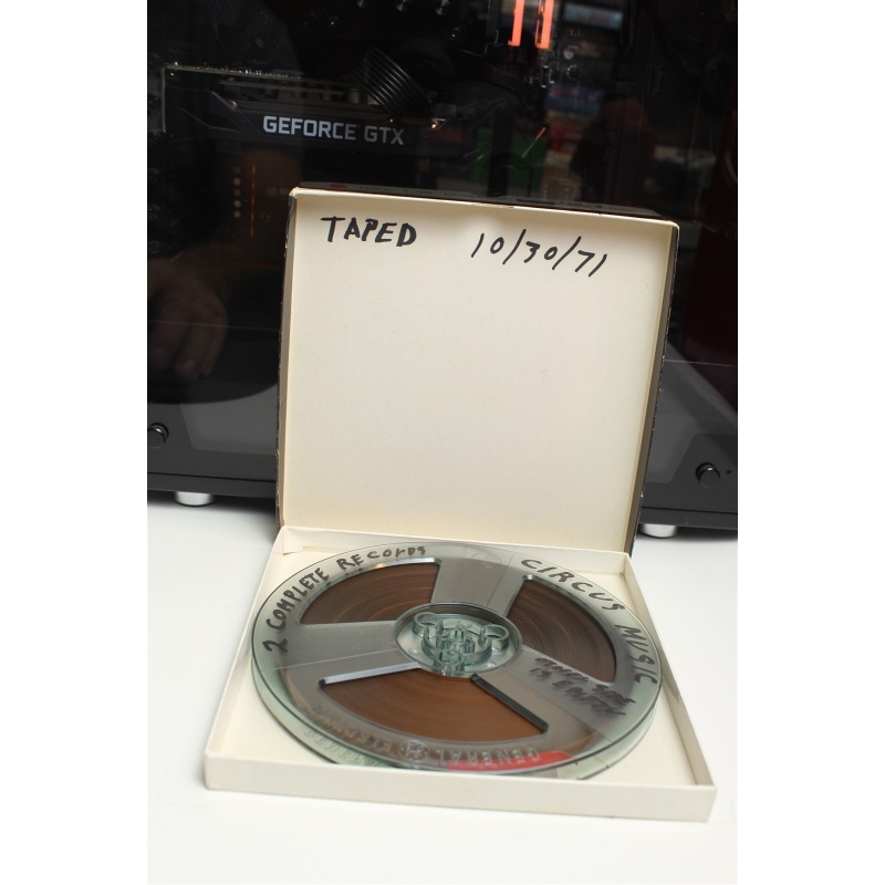G.E. Reel 2 Reel Tape Labeled Circus Music 10/30/71 Reel-To-Ree