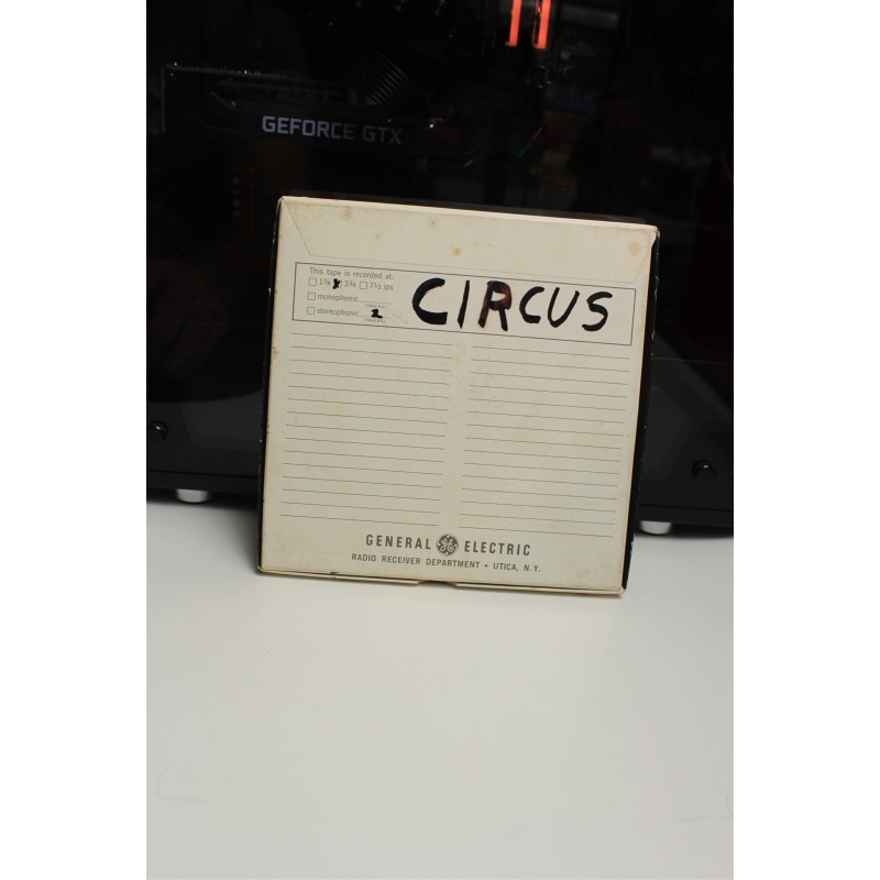G.E. Reel 2 Reel Tape Labeled Circus Music 10/30/71 Reel-To-Ree