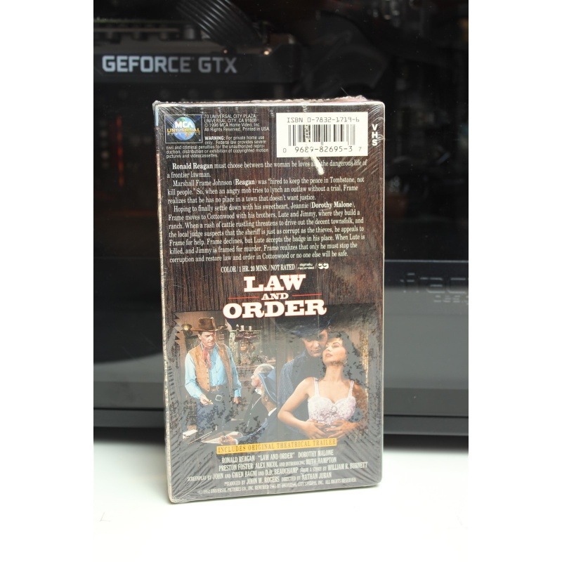 Law And Order (1953, VHS) - Adventure; Western; Action