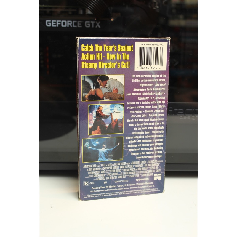 Highlander: The Final Dimension (1994, VHS) - Science Fiction;