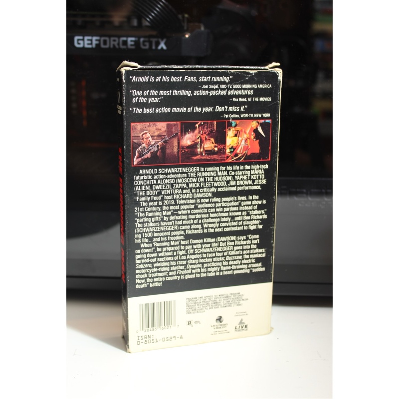 The Running Man VHS Science Fiction; Thriller; Action