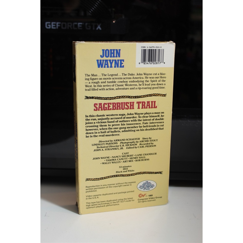 Sagebrush Trail VHS Drama; Western; Romance; Action