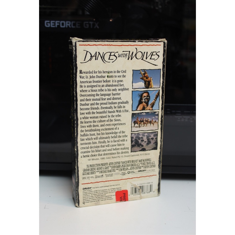 Dances With Wolves VHS Drama; Adventure; Western