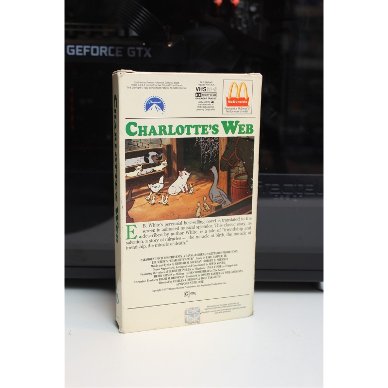 Charlottes Web VHS Animation; Family; Musical