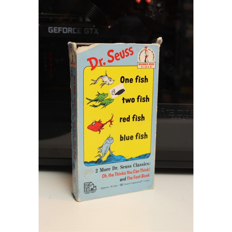 Dr. Seuss One Fish, Two Fish, Red Fish, Blue Fish VHS Animation