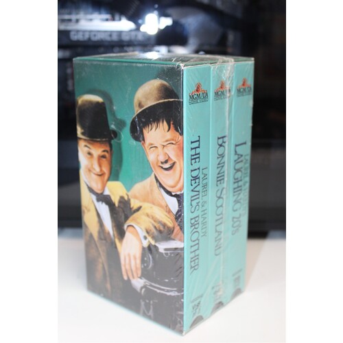 Laurel & Hardy Collection - Box Set - 3 Tape Collection VHS