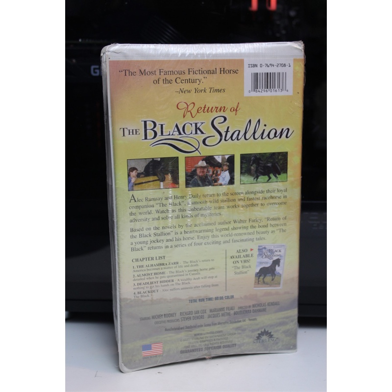 Return Of The Black Stallion VHS Adventure; Family