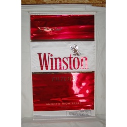 Winston Cigarette Advertising Satin Banner 47" x 28" - 1991 R.J. Reynolds New