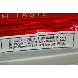 Winston Cigarette Advertising Satin Banner 47" x 28" - 1991 R.J. Reynolds New