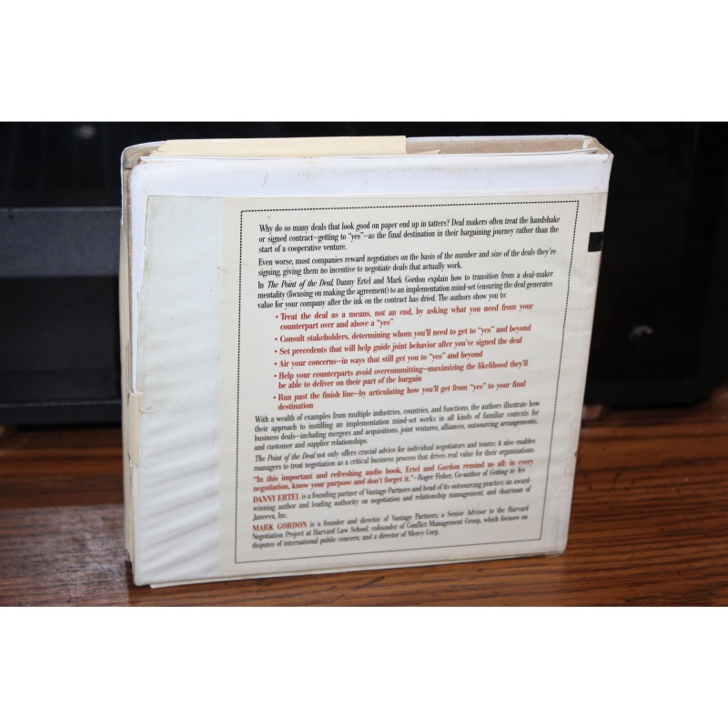 The Point of the Deal How to Negotiate When Yes Is Not Enough -Gordon & Ertel CD