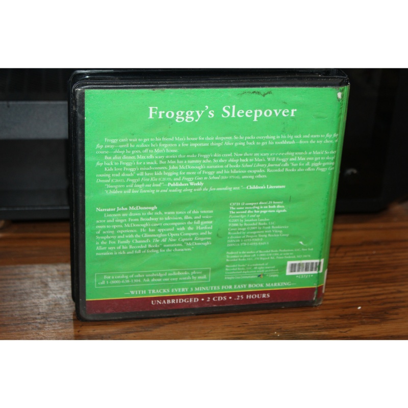 Froggy Ser.: Froggys Sleepover by Jonathan London (2006, CD)
