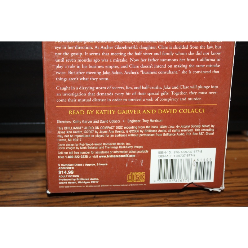 Arcane Society Ser.: White Lies by Jayne Ann Krentz (2008, CD)