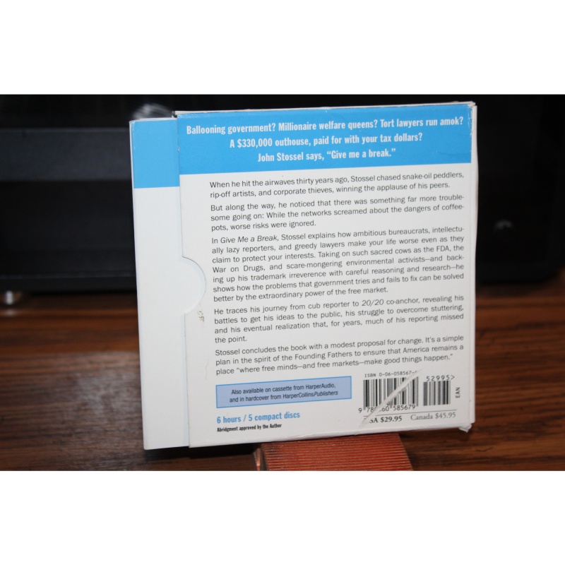 Give Me a Break : How I Exposed Hucksters  by John Stossel (2004, CD)
