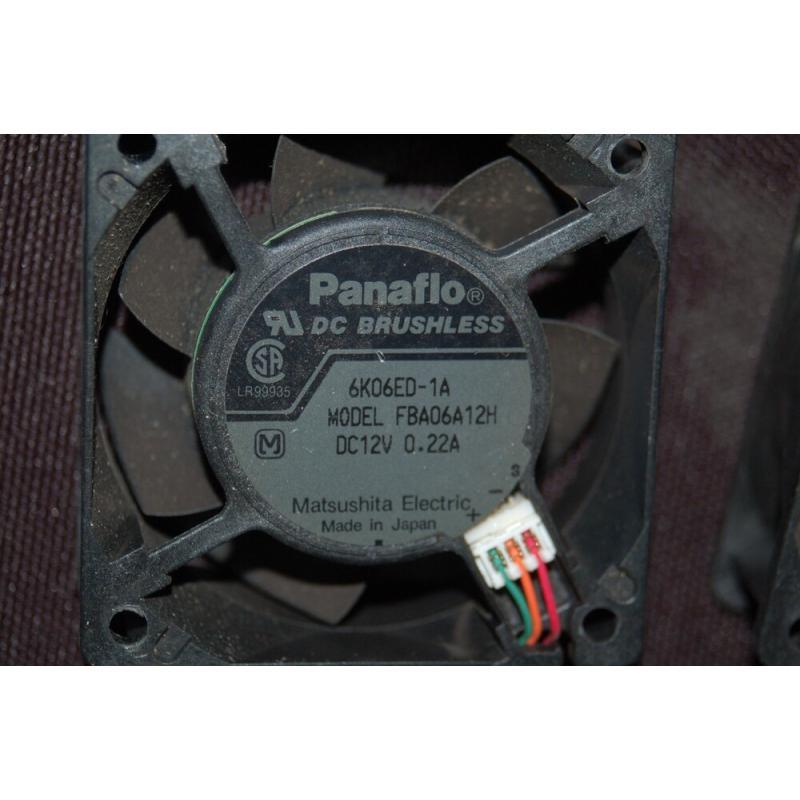 Pair Panaflo Matsushita FBA06A12H DC Brushless 3-Pin Case Fan 60mm DC12V 0.22A