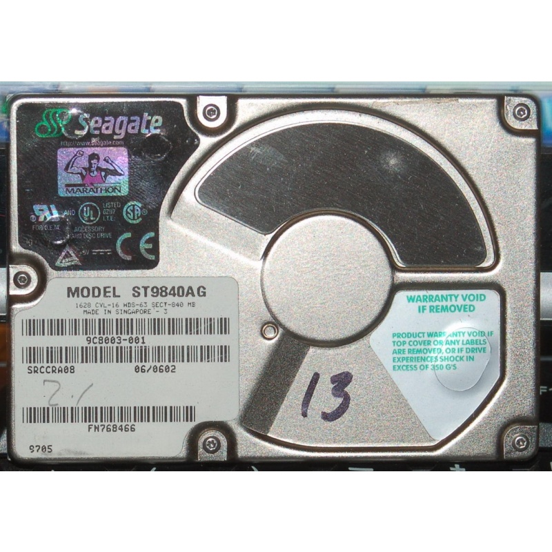 Tektronix Profile PDR200 System Drive 050-3262-41 Seagate ST9840AG PDR200-013