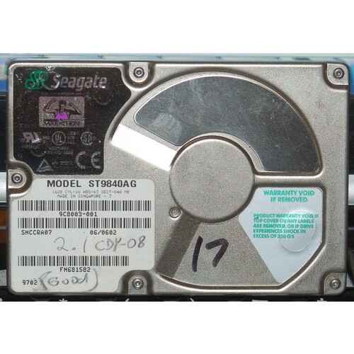 Tektronix Profile PDR200 System Drive 050-3262-41 Seagate ST9840AG PDR200-017