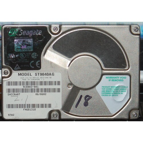 Tektronix Profile PDR200 System Drive 050-3262-41 Seagate ST9840AG PDR200-018