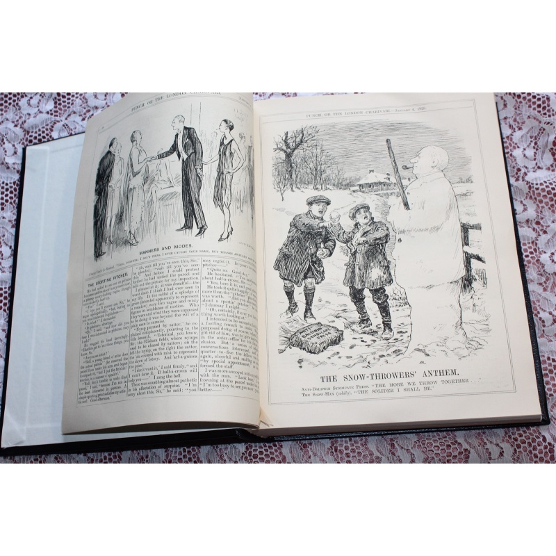 1928 JAN - MARCH Punch Magazine Bound Compilation Volume 174