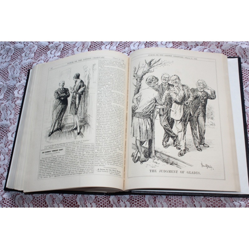 1928 JAN - MARCH Punch Magazine Bound Compilation Volume 174