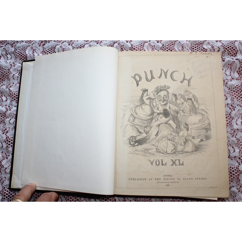 1861 Punch Magazine Bound Compilation Volume 40-41