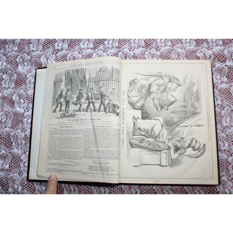 1861 Punch Magazine Bound Compilation Volume 40-41