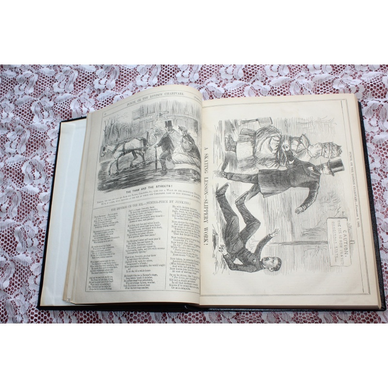1861 Punch Magazine Bound Compilation Volume 40-41
