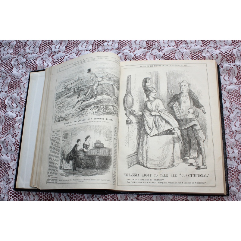 1861 Punch Magazine Bound Compilation Volume 40-41