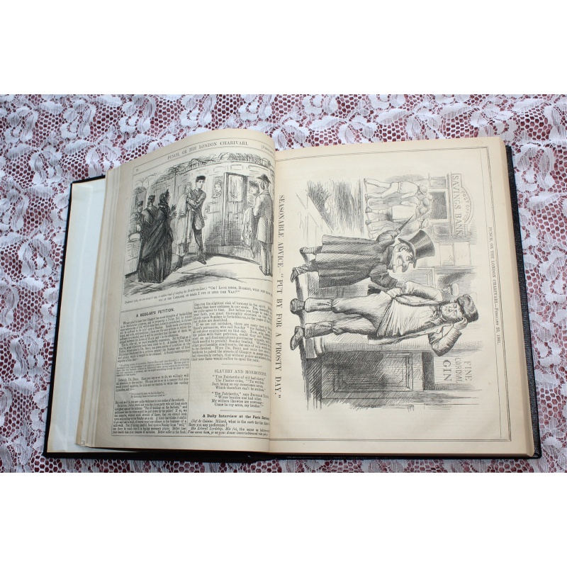1861 Punch Magazine Bound Compilation Volume 40-41