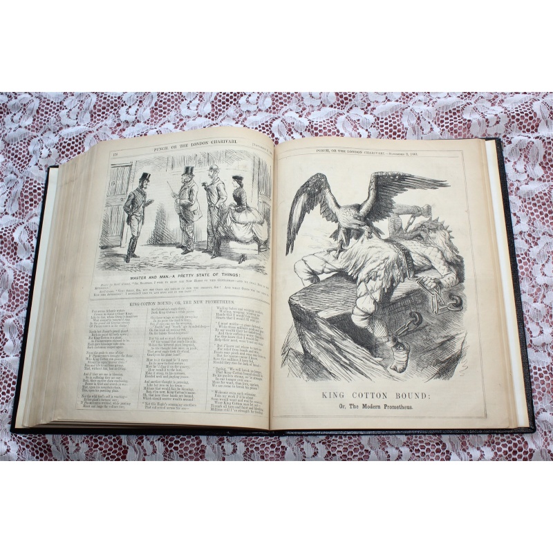1861 Punch Magazine Bound Compilation Volume 40-41