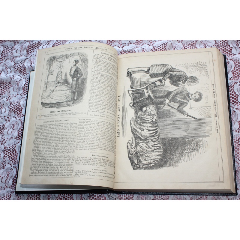1858 Punch Magazine Bound Compilation Volume 34-35