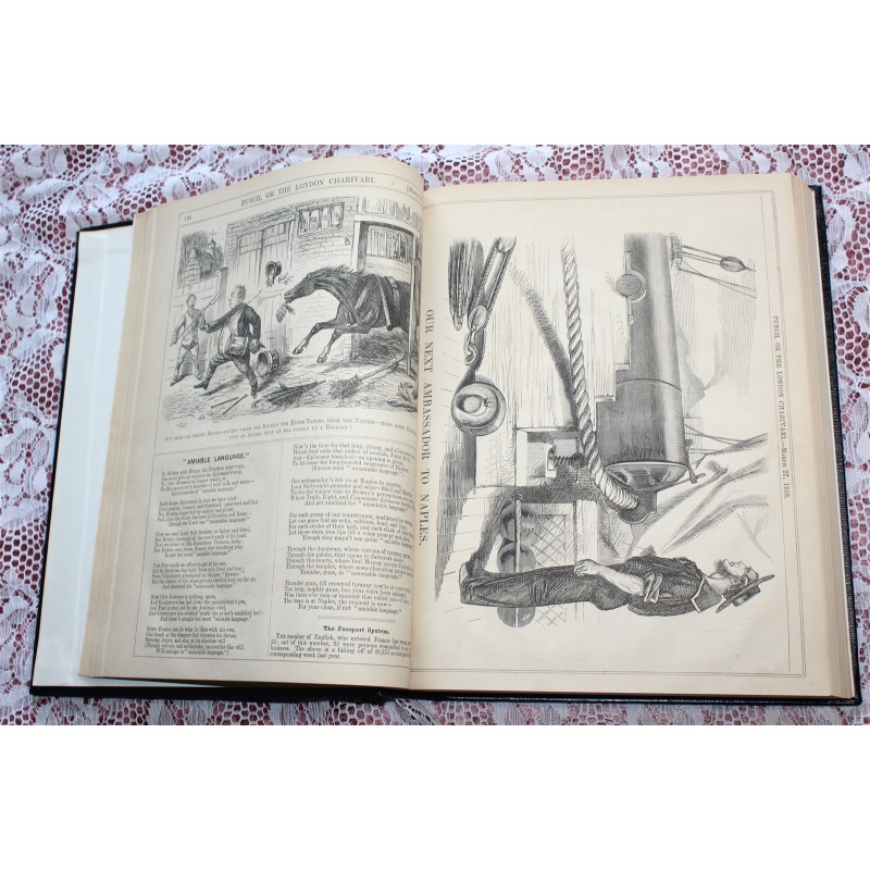 1858 Punch Magazine Bound Compilation Volume 34-35