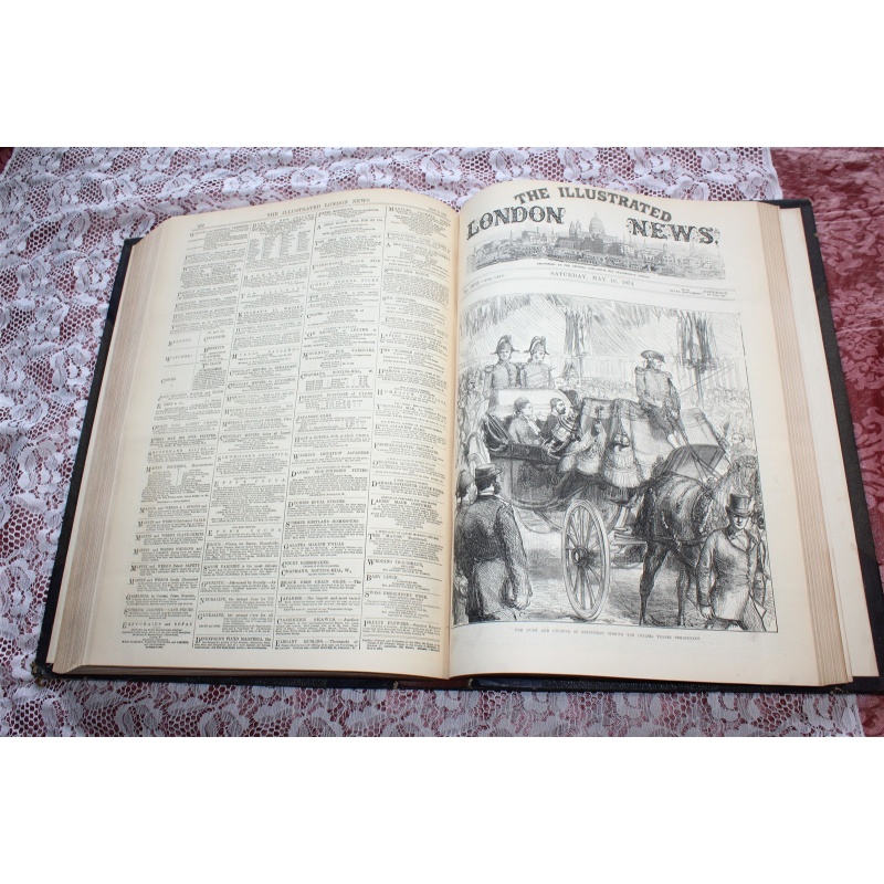 1874 JAN- JUNE Illustrated London News Bound Volume LXIV