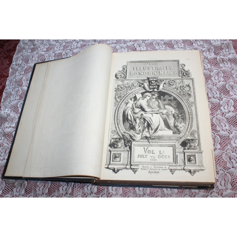 1867 JULY- DEC. Illustrated London News Bound Volume LI