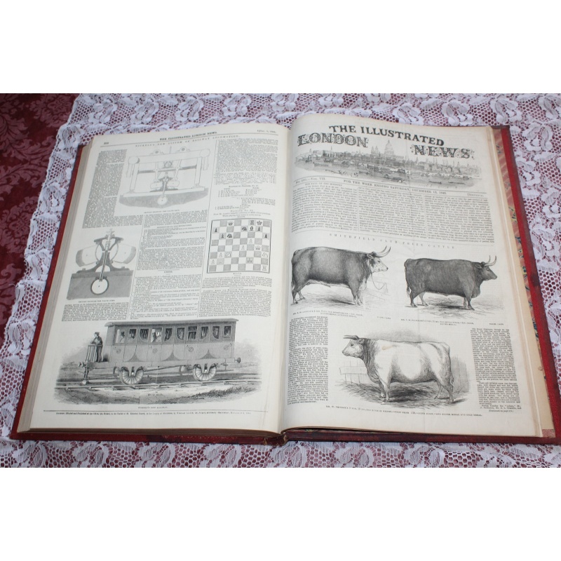 1845 JULY - DEC. Illustrated London News Bound Volume 7