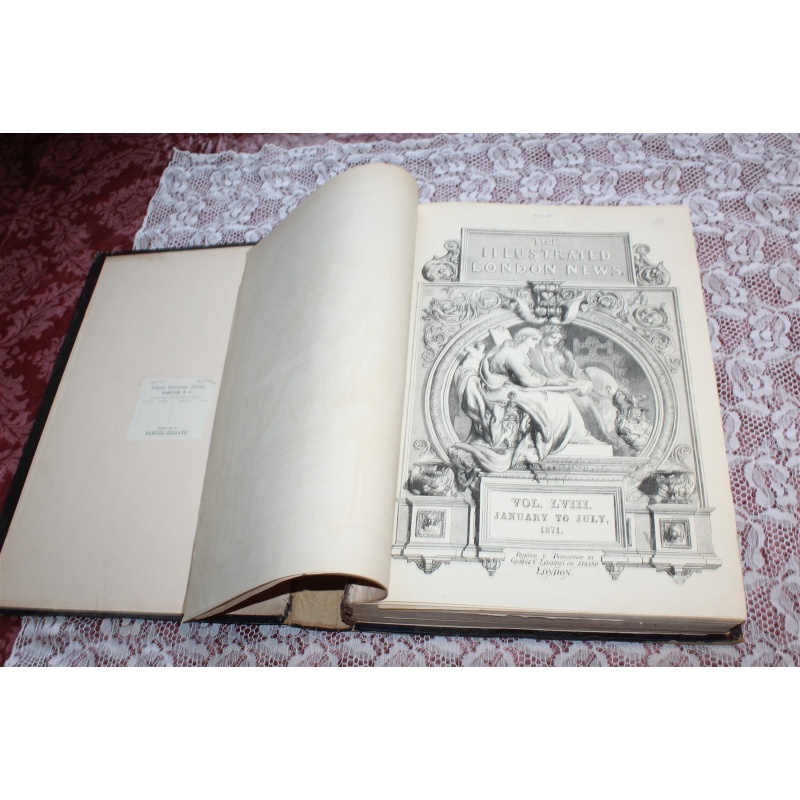 1871 JAN. - JUNE Illustrated London News Bound Volume LVIII