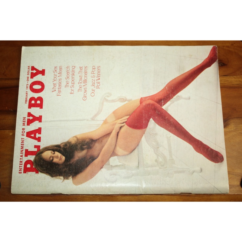 99290: 1973 Playboy Magazine February Feb 1973