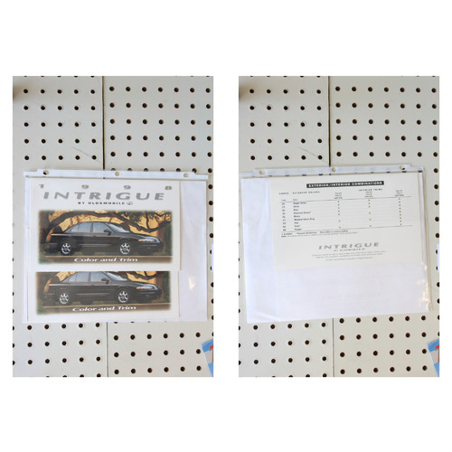 1998 Oldsmobile Intrigue Brochure Int. / Ext.  Color Charts