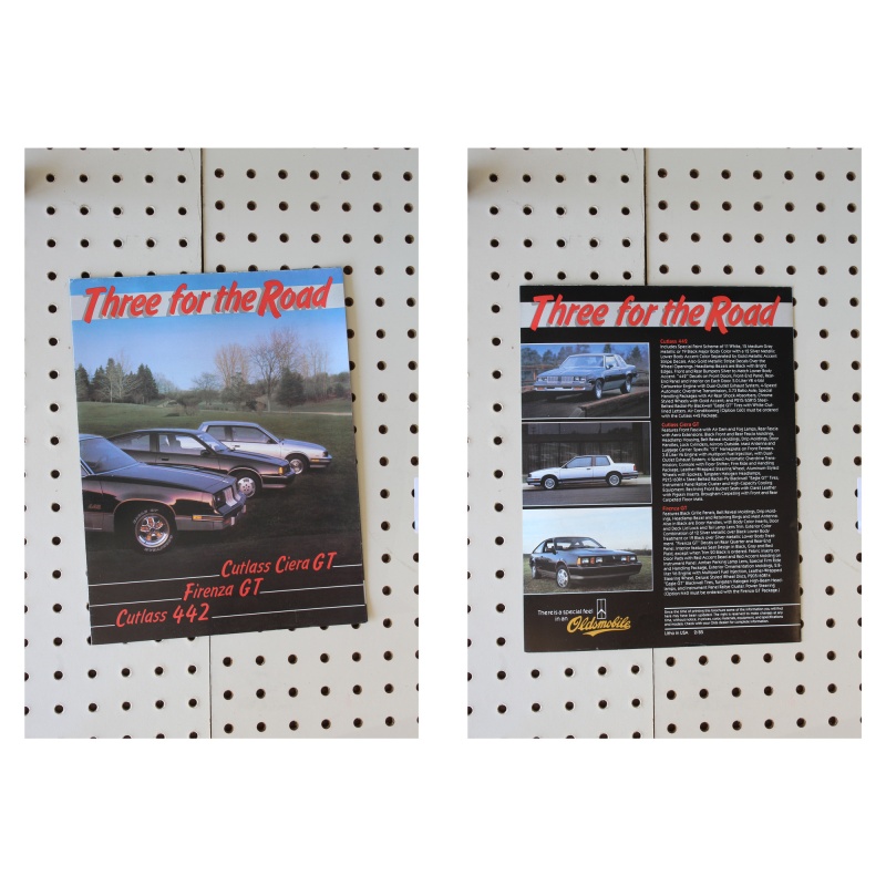 Oldsmobile  Flyer(Poster Size Foldout) Product Line-Up  Three for the Road