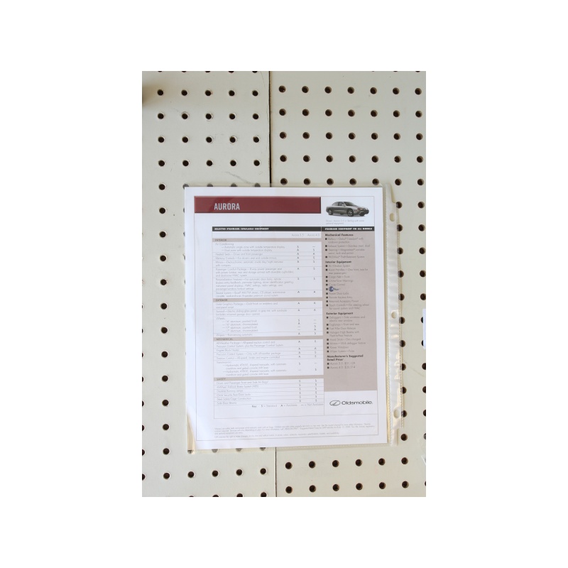 2001 Oldsmobile Aurora Flyer(Single Page)  1 Pages